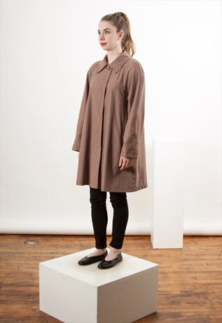 DARK BEIGE LONG SLEEVE PARKA / CASUAL SPRING COAT
