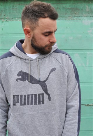 VINTAGE 00'S PUMA LOGO HOODIE SWEATSHIRT