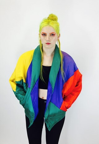 VINTAGE 80S SILK PADDED PUFFER JACKET