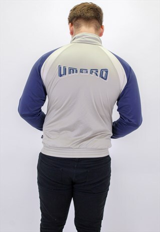 VINTAGE UMBRO SHELL JACKET IN GREY