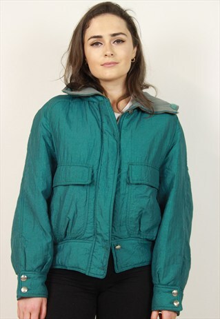 VINTAGE HOODED GREEN JACKET
