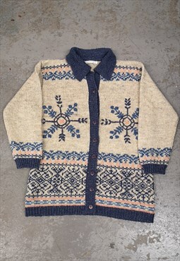 Vintage Geogre Knitted Patterned Cardigan Cute Cottagecore 