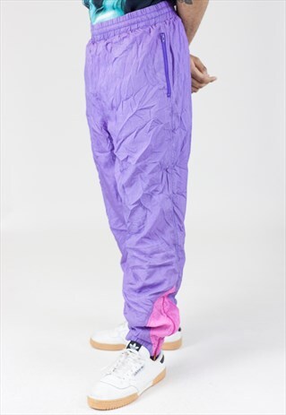 VINTAGE 90S PURPLE SHELL TRACKSUIT BOTTOMS