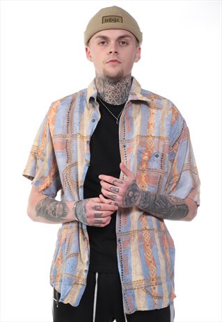 VINTAGE ABSTRACT PRINT 90S SHIRT