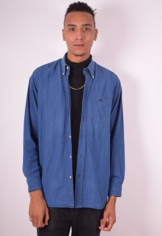 ROBE DI KAPPA MENS VINTAGE SHIRT XL BLUE 90S