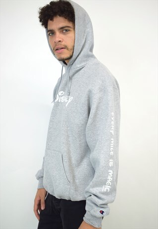 VINTAGE 90S CHAMPION GREY DISNEY HOODIE
