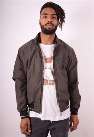 FRED PERRY MENS VINTAGE JACKET MEDIUM BROWN 90S