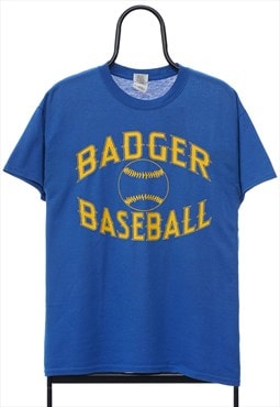 Vintage Badger Baseball Graphic Blue TShirt Womens