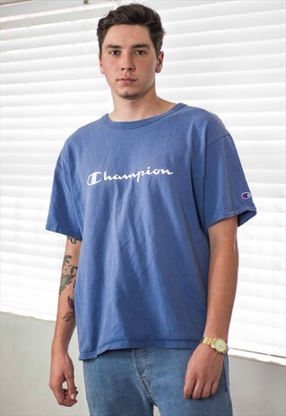 VINTAGE CHAMPION T-SHIRT LOGO 90S XL 9.4