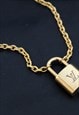 VINTAGE LOUIS VUITTON PADLOCK WITH ROLO CHAIN 