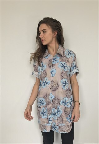 PATTERNED OVERSIZED RETRO VINTAGE UNISEX FESTIVAL SHIRT