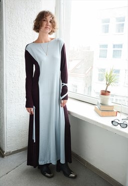 Vintage Bohemian Modern Maxi Maroon/Silver Stretchy Dress