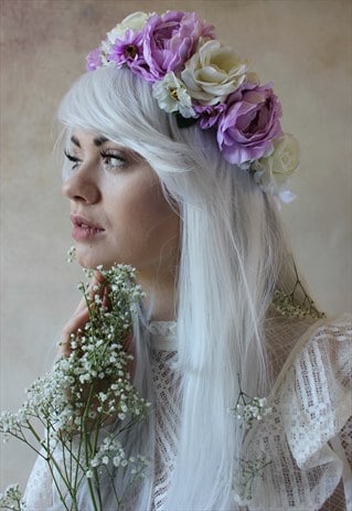 ROUGE PONY - PURPLE FLOWER HEADPIECE