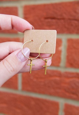 GOLDEN CROSS HOOPS