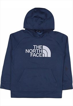 The North Face 90's Spellout Pullover Hoodie Large Blue