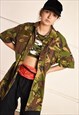 90'S RETRO CAMO MILITARY STYLE OVERSIZED FESTIVAL SHIRT TOP