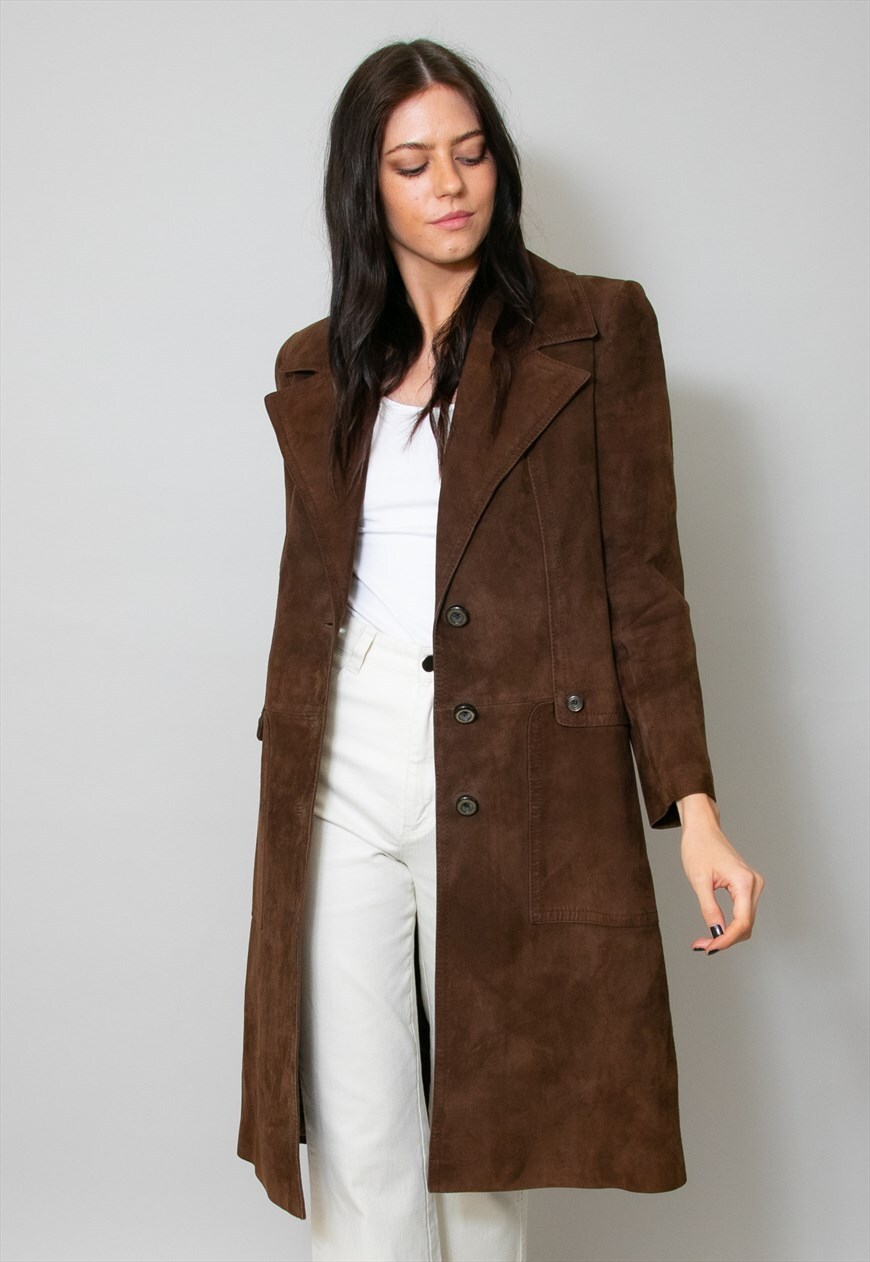 Tan suede deals coat womens