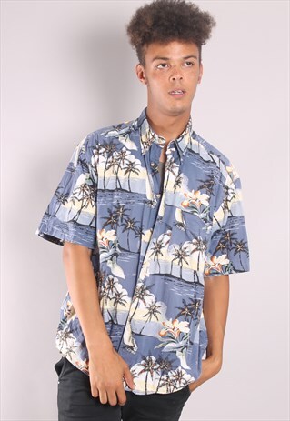 VINTAGE HAWAIIAN PATTERNED FESTIVAL SHIRT