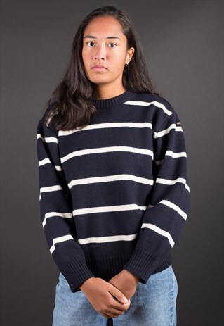 BLACK AND WHITE KNIT PAUL & SHARK JUMPER