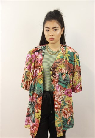 VINTAGE FLORAL COLOURFUL BLOUSE
