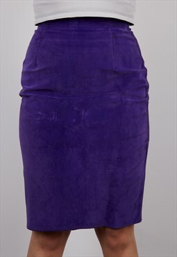 Vintage Escale Pencil Skirt in Purple