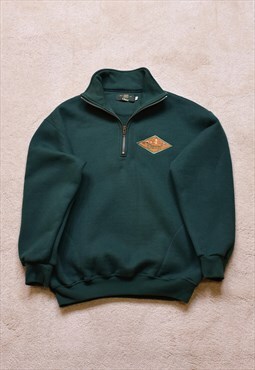 Vintage 90s OG Green 1/4 Zip Sweater