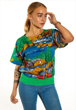 VINTAGE PATTERNED T-SHIRT T325