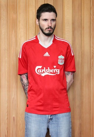 ADIDAS VINTAGE 1990S LIVERPOOL RED FOOTBALL SHIRT