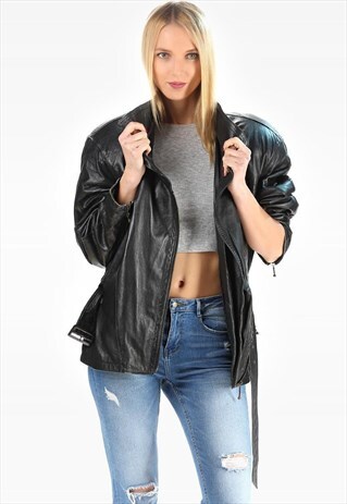 RETRO LEATHER MOTO JACKET