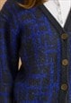 80S VINTAGE MISSONI BLUE AND MOHAIR CARDIGAN 6080