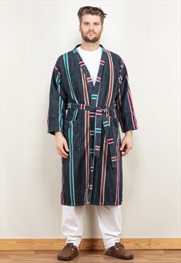 Vintage 80's Men Terry Bathrobe in Grey
