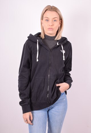 THE NORTH FACE WOMENS VINTAGE HOODIE JACKET XL BLACK 90S