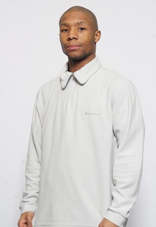 VINTAGE CHAMPION SMALL LOGO 1/4 ZIP FLEECE