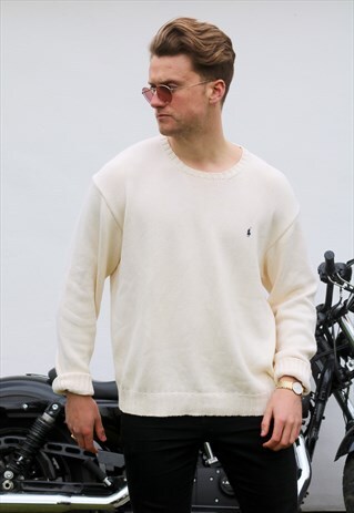 RALPH LAUREN USA 90S MINIMALIST KNITTED JUMPER
