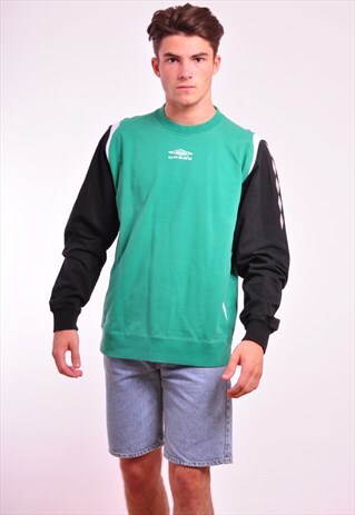 VINTAGE UMBRO 90S RETRO GREEN SWEATSHIRT