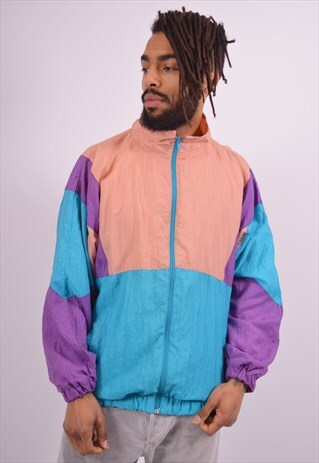 VINTAGE MATT DELEHGA TRACKSUIT TOP JACKET MULTI