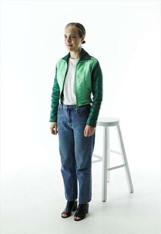 CROPPED SPORT JACKET / GREEN COMFY JACKET