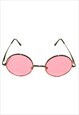 PINK SMALL ROUND LENS SUNGLASSES