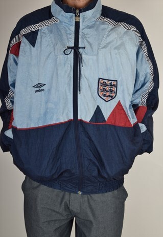 VINTAGE JACKET / TRACK TOP UMBRO ENGLAND 1990 WORLD CUP