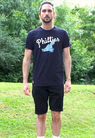 VINTAGE NEW ERA PHILLIES MLB BASEBALL T-SHIRT - MEDIUM - USA