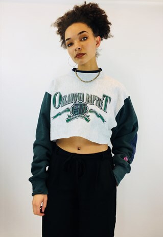 VINTAGE CROPPED USA AMERICA SWEATSHIRT
