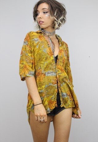 VINTAGE 80S/90S OVERSIZED PATTERNED SHIRT