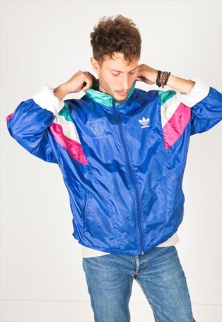 VINTAGE 80S ADIDAS RETRO JACKET / R531