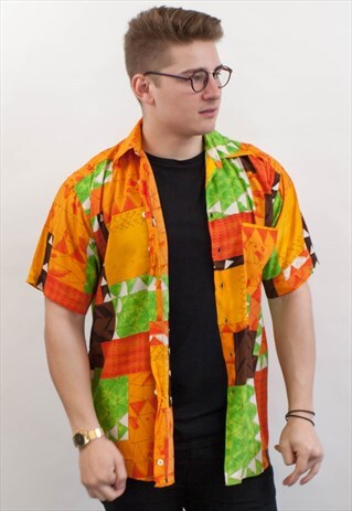 VINTAGE ABSTRACT PATTERN SHIRT