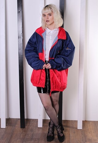 VINTAGE 90S SHELL JACKET/WINDBREAKER. UNISEX SPORTSWEAR.