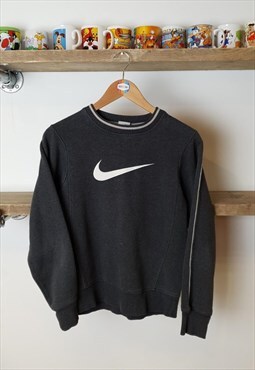 Vintage Nike sweatshirt swoosh 90s grey white 