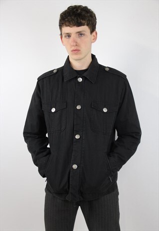 VINTAGE CALVIN KLEIN BLACK UTILITY JACKET