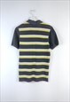 VINTAGE ADIDAS TOPS/POLO STRIPS IN GREY S