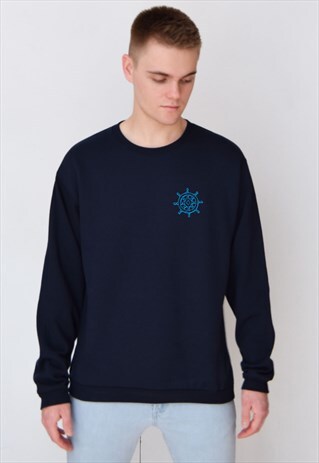 NAVY WHEEL (BLUE) SWEATSHIRT