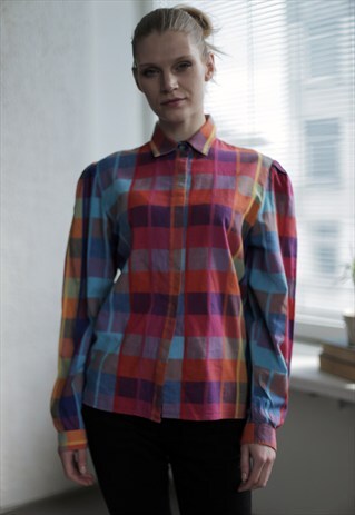 VINTAGE MULTICOLOR CHECKED SHIRT